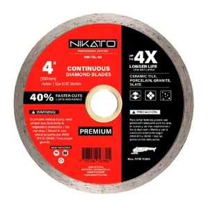Disco Diamantado Continuo Nikatto 4" 5/8"